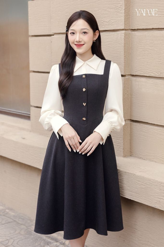 Váy Nữ Hai Dây Bản To YAME YV751