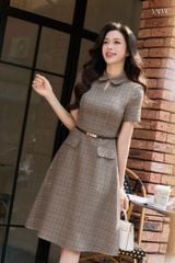 Váy Có Túi Thiết Kế Dáng A Cổ Sen Khoét Giọt Lệ YAME YV929
