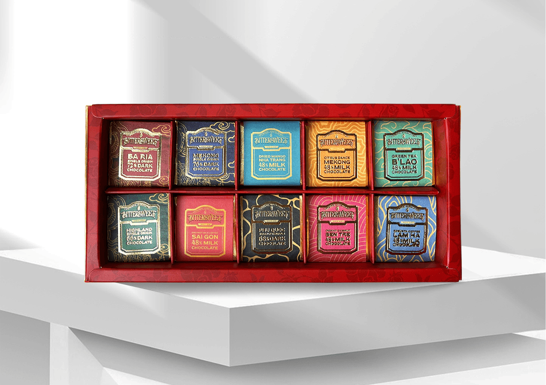 Hộp Socola Bittersweet Hoa Hồng 6gr - 10 viên