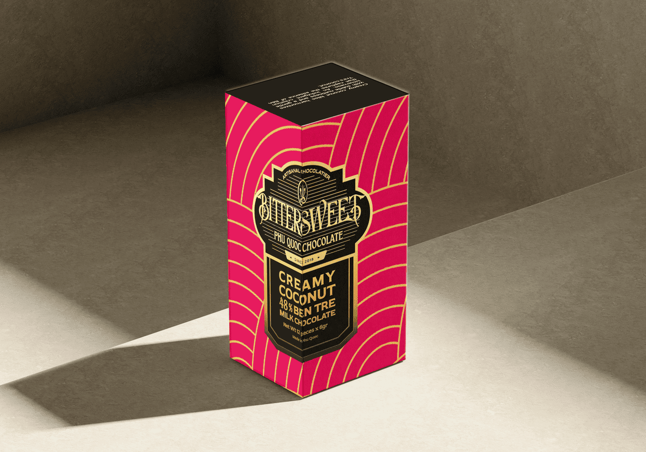 Dozen Socola Bittersweet - Bến Tre Coconut 6g x 12 pieces