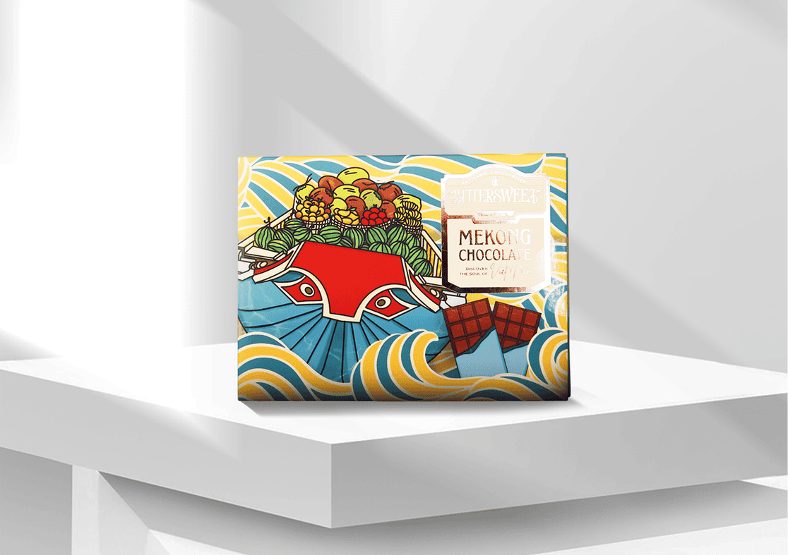Hộp Socola Bittersweet MEKONG 06gr - 06 viên