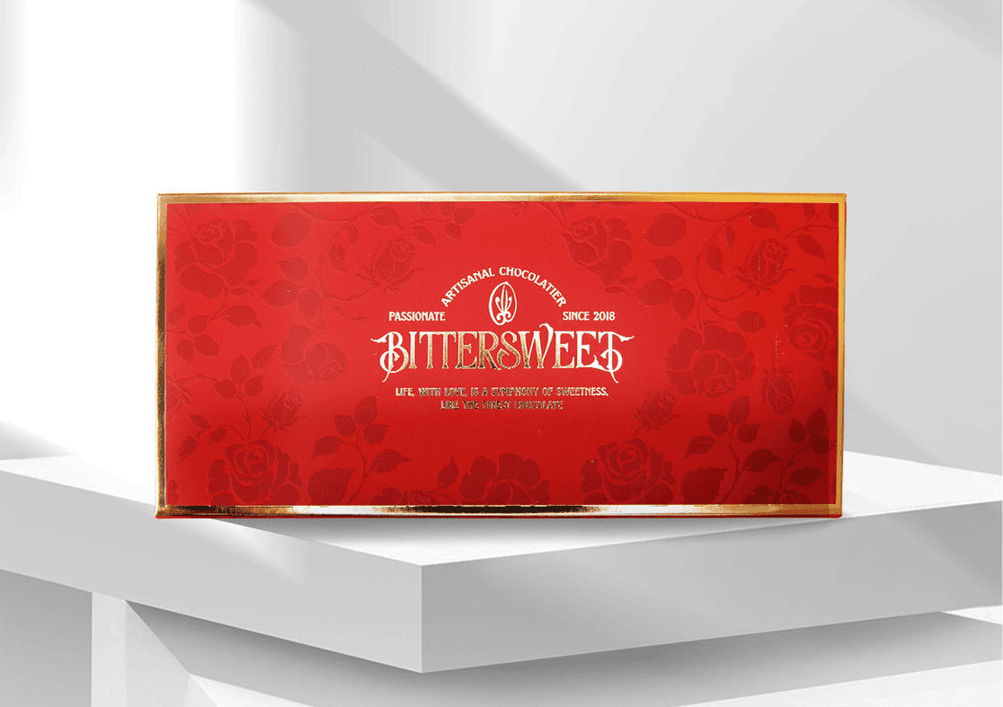 Hộp Socola Bittersweet Hoa Hồng 6gr - 10 viên