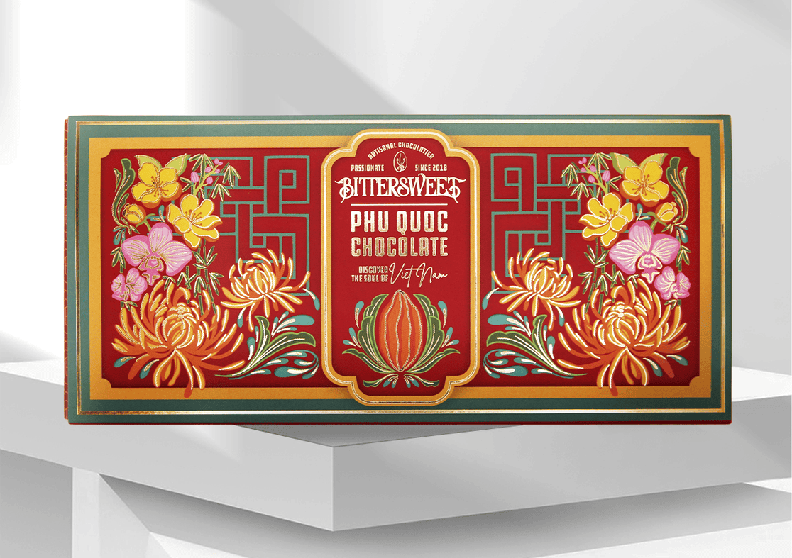 Hộp Socola Bittersweet THIỀU HOA 18gr - 10 viên