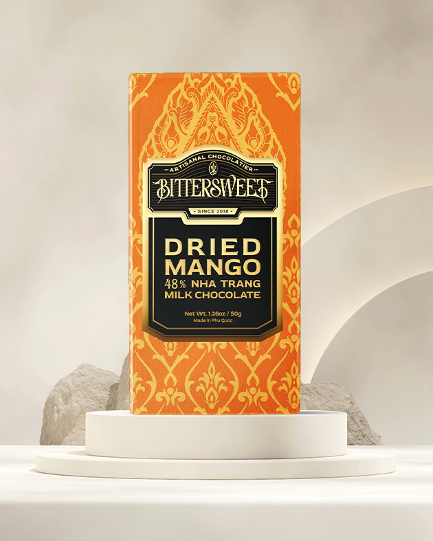 Socola Bittersweet nâu vị Nha Trang xoài sấy 48%