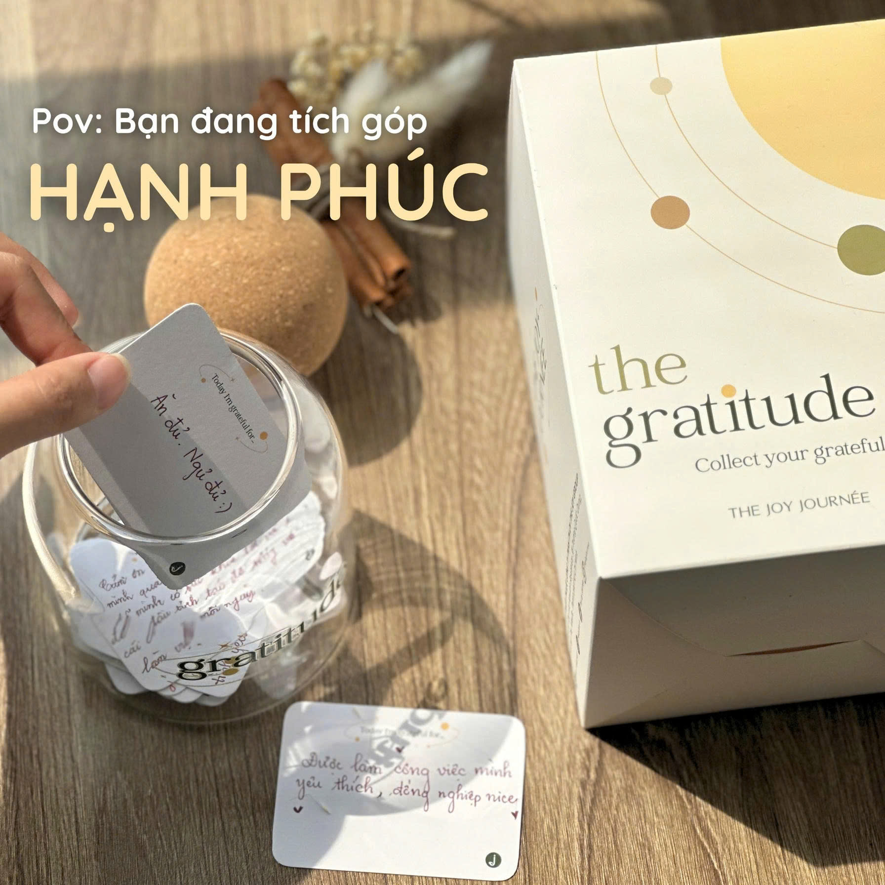 Hủ biết ơn Gratitude Jar