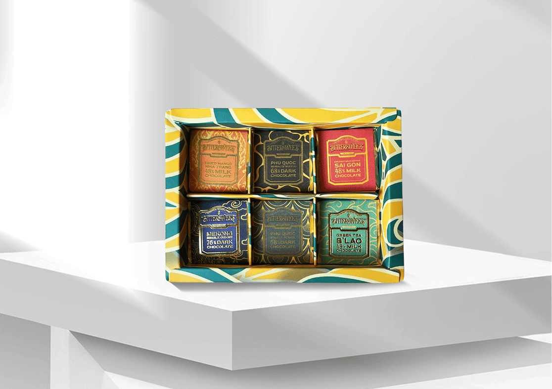 Hộp Socola Bittersweet MEKONG 06gr - 06 viên