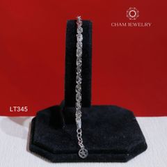 Lắc Tay LT345 CHAM JEWELRY , Xoắn Vuông 4.0mm Charm Ngôi Sao (Barcode TLBC793).