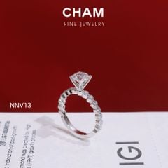 Nhẫn Nữ NNV13 Vàng 10k Chủ 6.3 Kim Cương Lab Grown Diamond