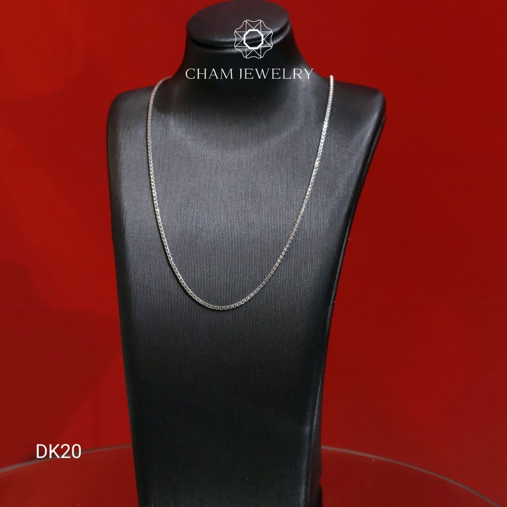 Dây Chuyền CHAM JEWELRY DK20, Dây Mì Hộp Vuông, Bản 1.0mm (Barcode C10D14B)