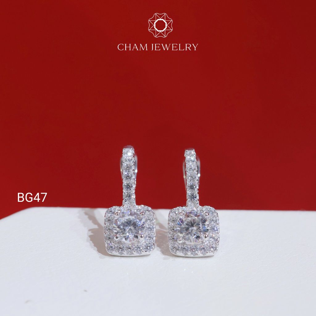 Hoa Tai CHAM JEWERLY BG47, Chủ 4.5mm (Barcode TBG97)