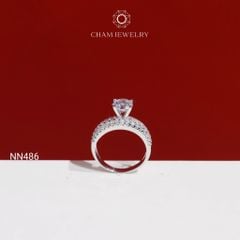 Nhẫn NN486 CHAM JEWELRY, Chủ 6.5mm ( C-NHN176(B4) ).