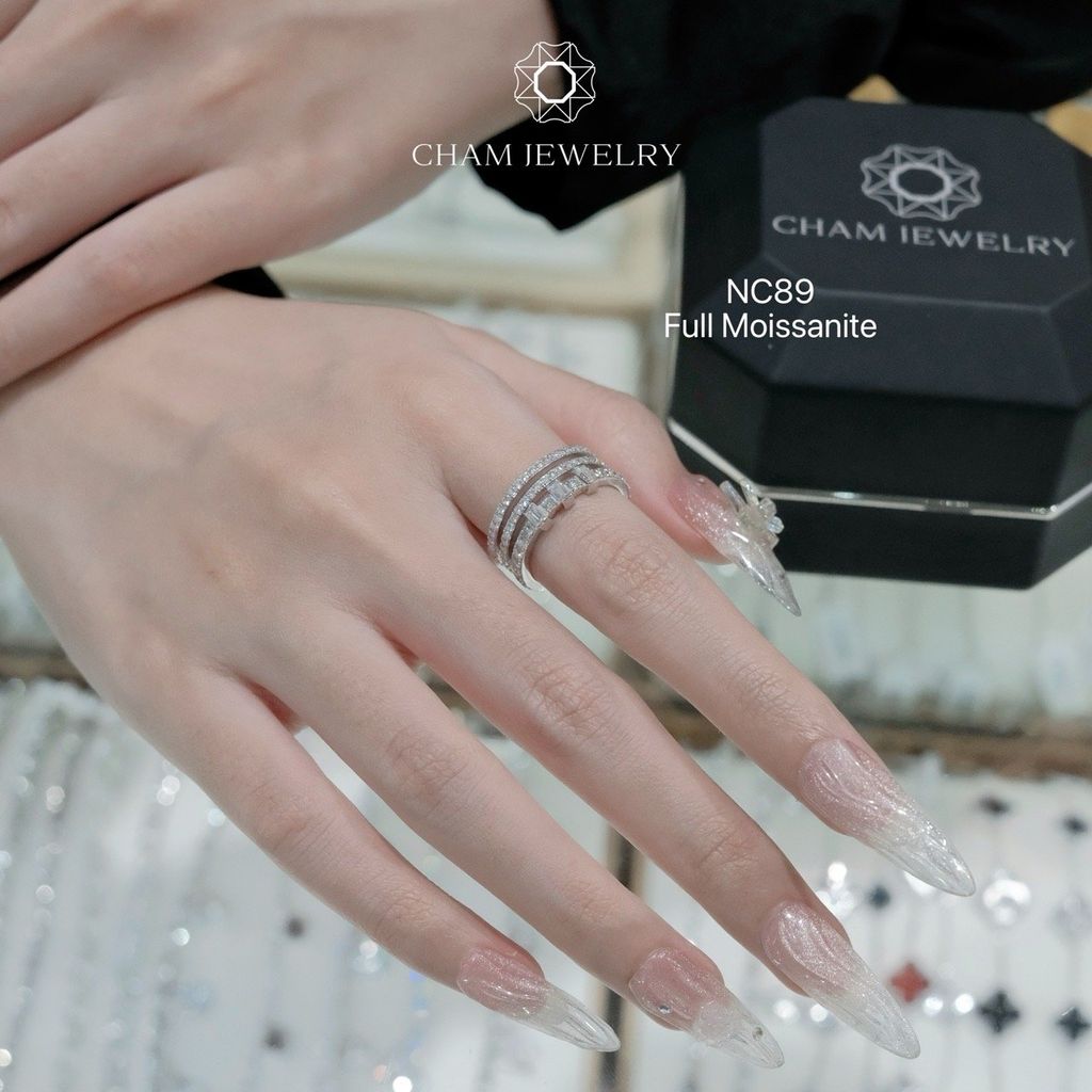 Nhẫn NC89 CHAM JEWELRY, Full Đá Moissanite (Barcode ONNU125)