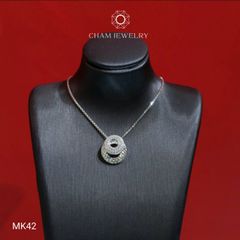 Mặt Dây Chuyền MK42 CHAM JEWELRY, Mặt Xỏ Tròn Tấm (Barcode TMX227)