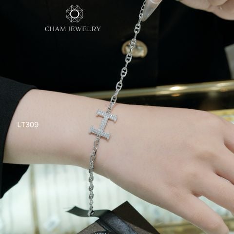 Lắc Tay LT309 CHAM JEWELRY, Lắc Tay Chữ H (Barcode CSL574).
