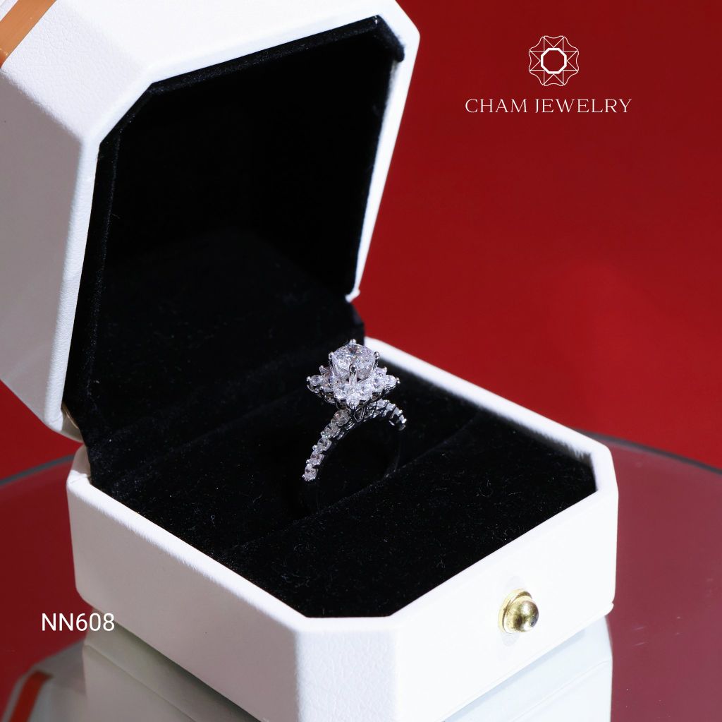 Nhẫn NN608 CHAM JEWELRY, Chủ 5.5mm (Barcode TNN1594)