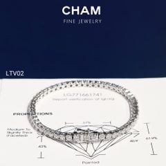 Lắc Tay LTV02 Vàng 10k 3.0mm Kim cương Lab-grown (Barcode CLTV01)