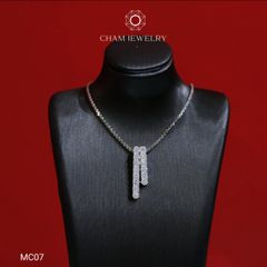 Mặt Dây Chuyền MC07 CHAM JEWELRY , Full Moissanite Cao Cấp 2.5mm (Barcode OM45).