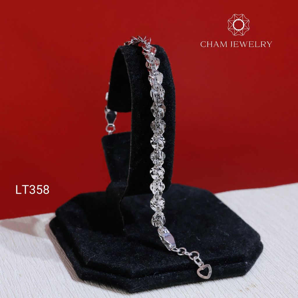 Lắc Tay LT358 CHAM JEWELRY , Xoắn Ovan 6.0mm Charm Cỏ 4 Lá (Barcode TLBC749).