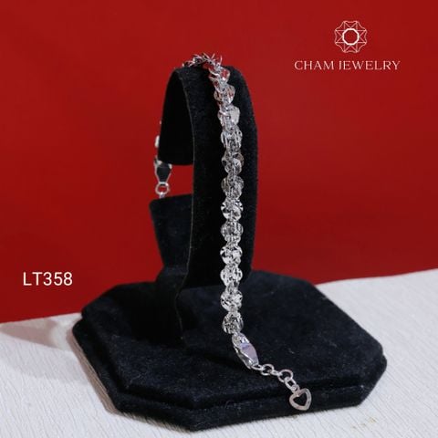 Lắc Tay LT358 CHAM JEWELRY , Xoắn Ovan 6.0mm Charm Cỏ 4 Lá (Barcode TLBC749).