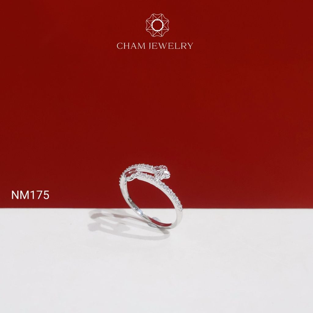 Nhẫn NM175 CHAM JEWELRY, Nhẫn Kiểu Cỏ 4 Lá (Barcode TNT786).