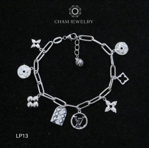 Lắc Tay CHAM JEWELRY LP13, Lắc Xích 9 Charm (Barcode TLT1383)
