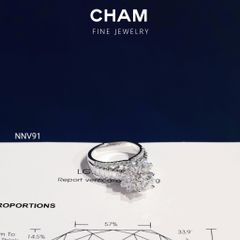 Nhẫn Nữ NNV91 Vàng 10k Chủ 6.0mm Kim Cương Lab Grown Diamond (Barcode DNU25)