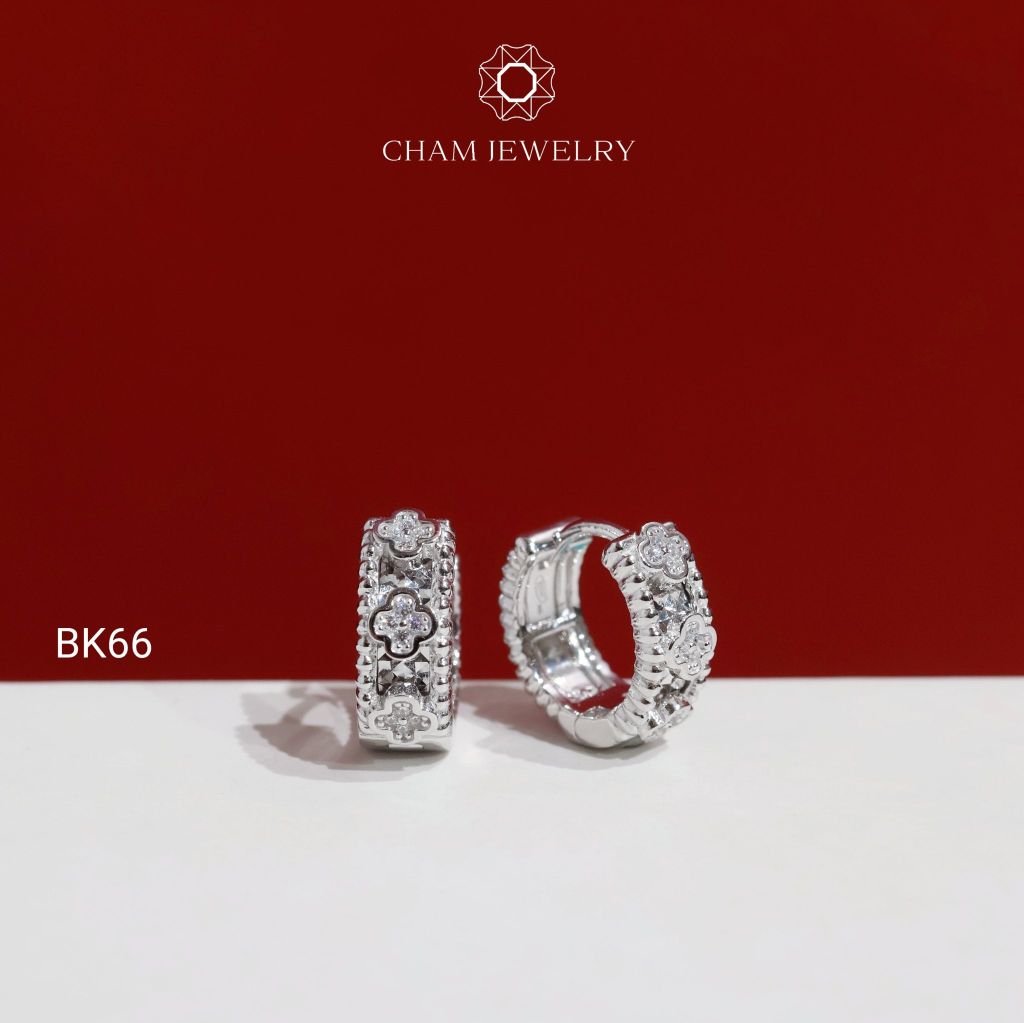Hoa Tai BK66 CHAM JEWELRY, Hoa Tai Khoen Kiểu (Barcode CB206255).