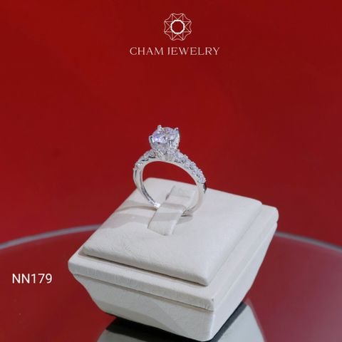 Nhẫn NN179 CHAM JEWELRY, Chủ 6.0mm (Barcode TNN1796).