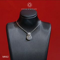 Mặt Dây Chuyền MK62 CHAM JEWELRY, Mặt Xỏ 4 Lá, Chủ 4.5mm (Barcode TMX274)