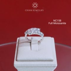 Nhẫn NC158 CHAM JEWELRY, Full Đá Moissanite  (Barcode OTN08).