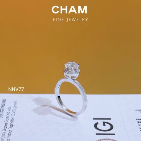 Nhẫn Nữ NNV77 Vàng 10k Chủ 5.4 Kim Cương Lab Grown Diamond
