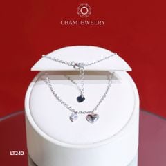 Lắc Tay LT240 CHAM JEWELRY, Lắc Trái Tim Free Size (Barcode TLT1240).