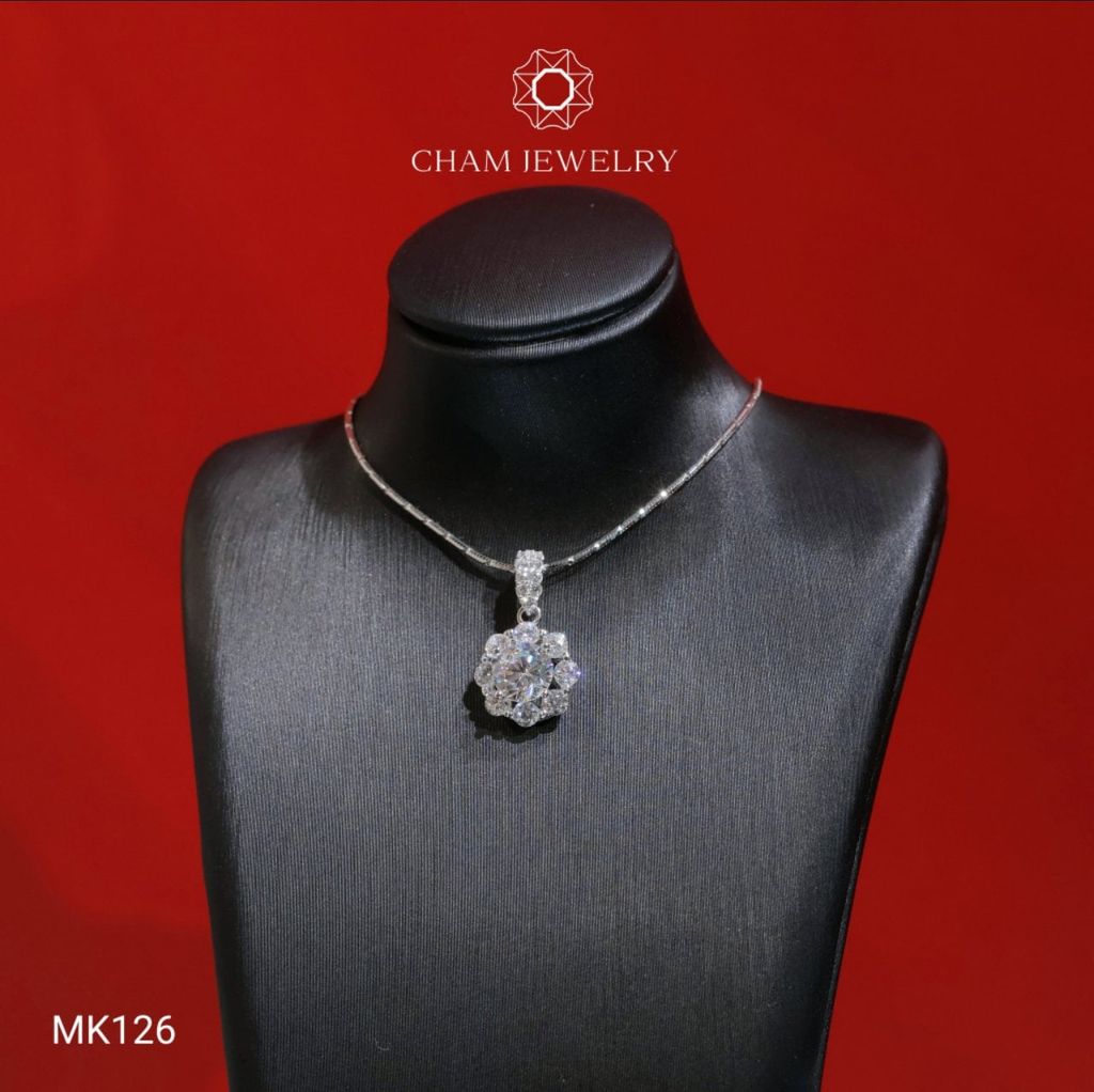 Mặt Dây Chuyền MK126 CHAM JEWELRY, Mặt Xoàn Nhỏ Chủ 6.0mm (Barcode TMA1941)