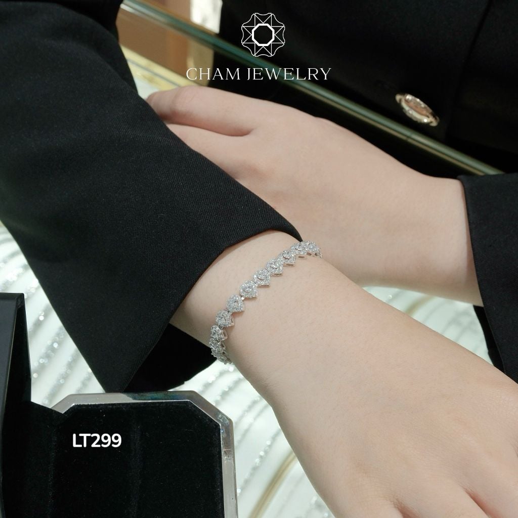 Lắc Tay LT299 CHAM JEWELRY, Chủ 3.0mm Bản 6.0mm (Barcode TLT1276)