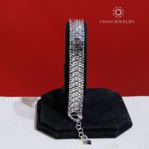 Lắc Tay CHAM JEWELRY LT139, Lắc Vảy Cá Bảng 12mm ( Barcode TLBC129).