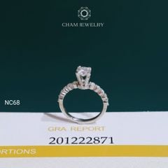 Nhẫn NC68 CHAM JEWELRY, Full Moissanite Chủ 5.4mm (Barcode ONNU87)