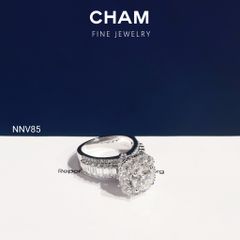 Nhẫn Nữ NNV85 Vàng 10k Chủ 7.2mm Kim Cương Lab Grown Diamond (Barcode DNU13)