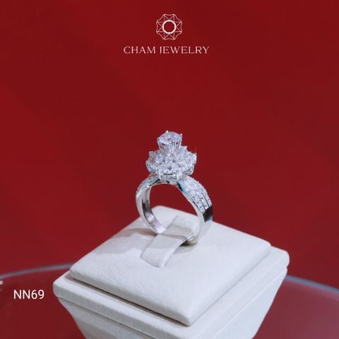 Nhẫn NN69 CHAM JEWELRY, Chủ 5.0mm (Barcode TNN1611).