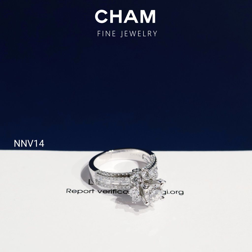 Nhẫn Nữ NNV14 Vàng 10k Chủ 5.4mm Kim Cương Lab Grown Diamond