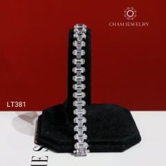 Lắc Tay LT381 CHAM JEWELRY, Lắc Tay Kiểu Full Đá 4x6 mm(Barcode NLHN51)