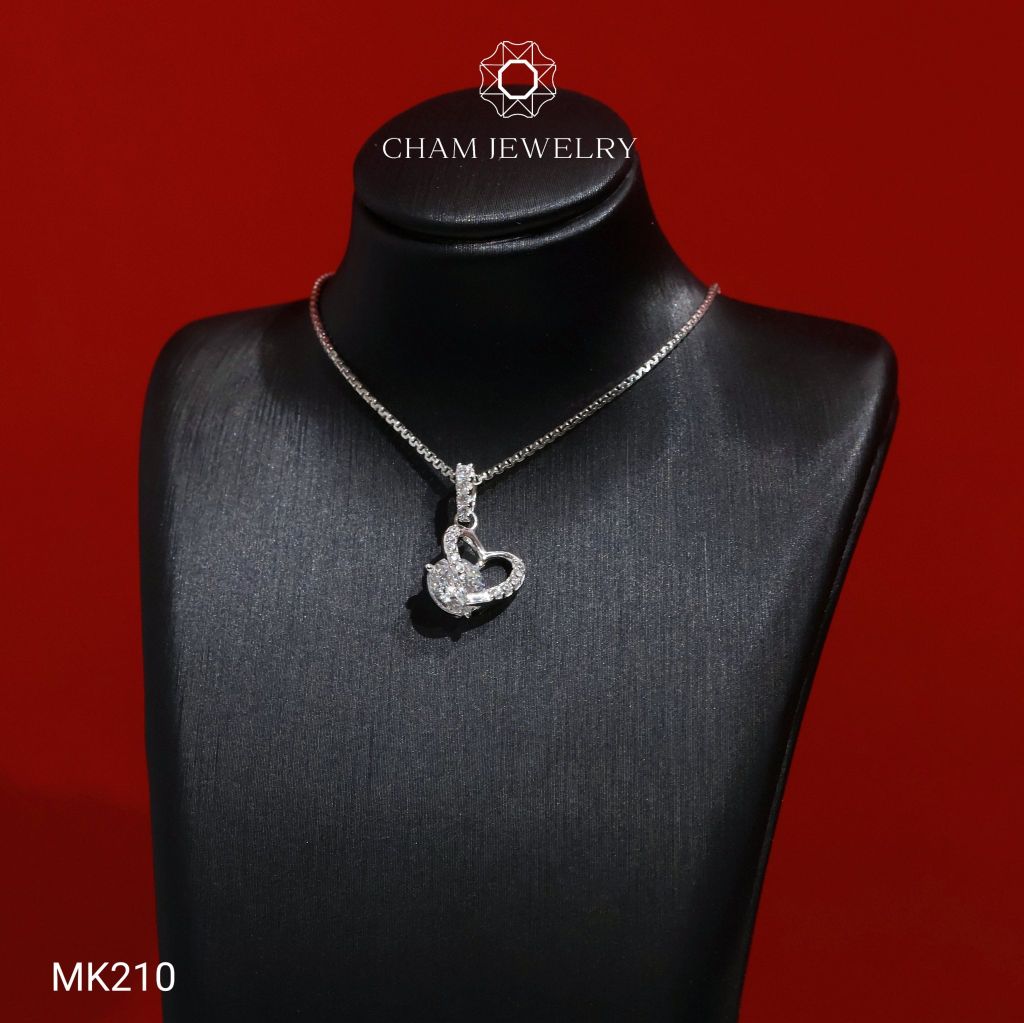 Mặt Dây Chuyền MK210 CHAM JEWELRY, Mặt Kiểu Trái Tim Chủ 6.0mm (TMA490-C-M1588)
