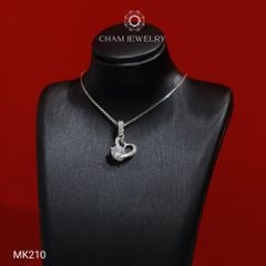Mặt Dây Chuyền MK210 CHAM JEWELRY, Mặt Kiểu Trái Tim Chủ 6.0mm (TMA490-C-M1588)