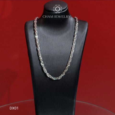 Dây Chuyền DX01 CHAM JEWERY, Xoắn Vuông 3.0mm (Barcode TDBC673- TDBC882).