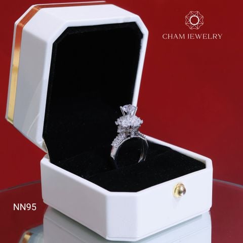 Nhẫn NN95 CHAM JEWELRY, Nhẫn Chủ 6.0mm (Barcode TNN1651).