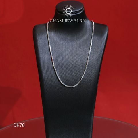 Dây Chuyền DK70 CHAM JEWELRY, Dây Mì Kim Cương Bản 1.0mm ( Barcode TDBC764 ).