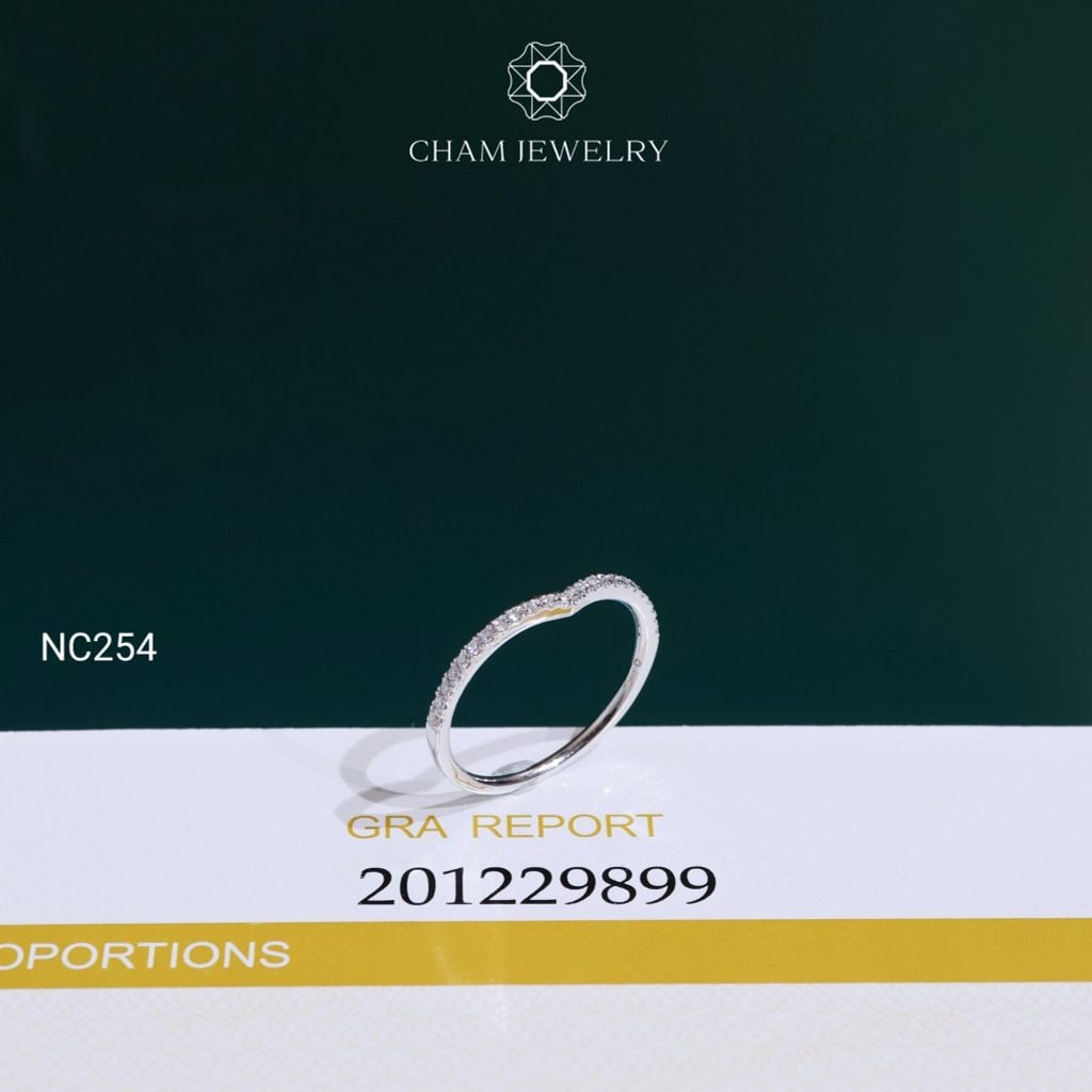 Nhẫn NC254 CHAM JEWELRY, Nhẫn Full Đá Moissanite (Barcode OCNN106)
