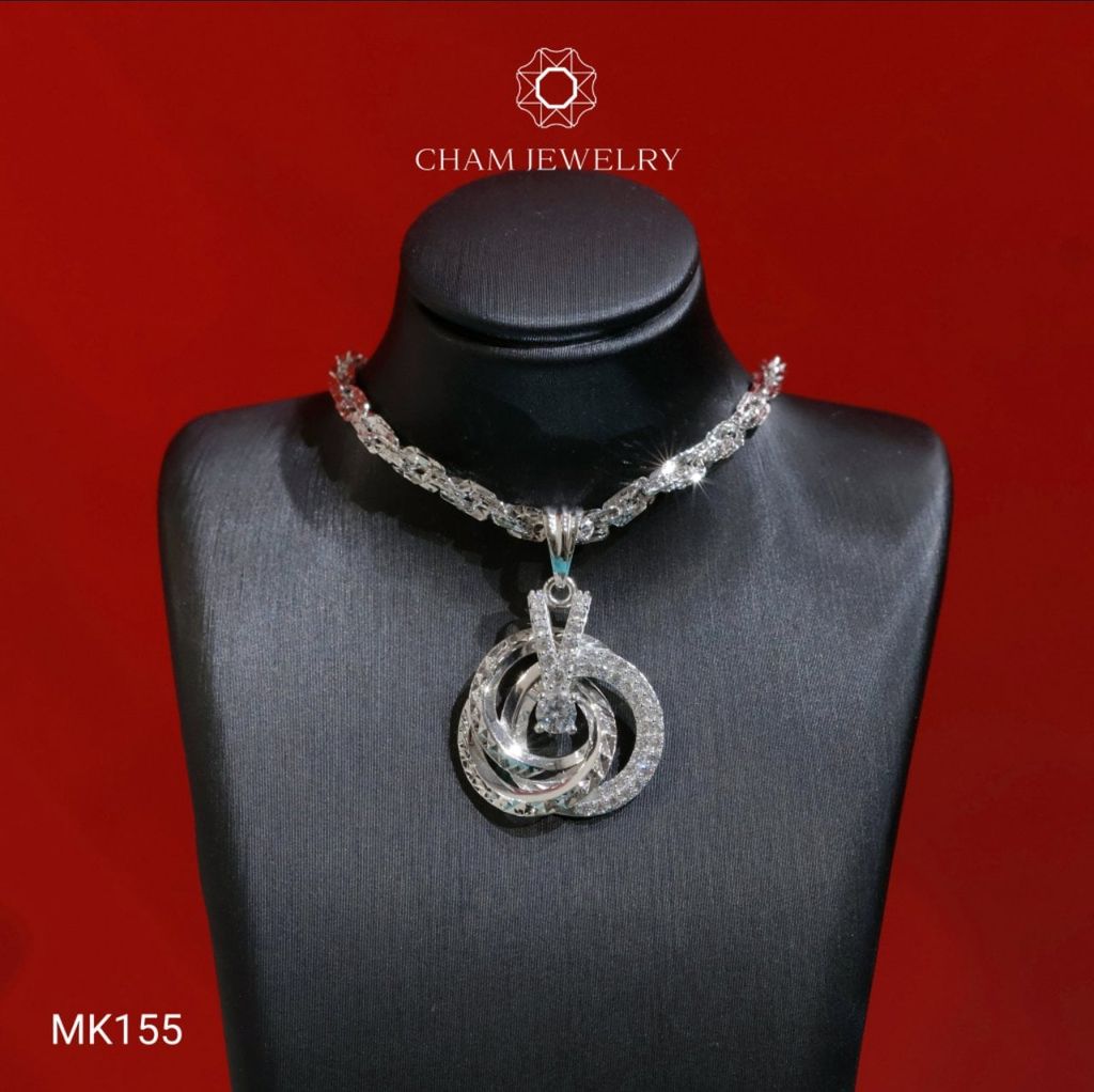 Mặt Dây Chuyền MK155 CHAM JEWELRY, Mặt Kiểu Xoắn Tròn (Barcode TMA1977).
