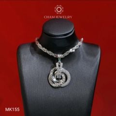 Mặt Dây Chuyền MK155 CHAM JEWELRY, Mặt Kiểu Xoắn Tròn (Barcode TMA1977).