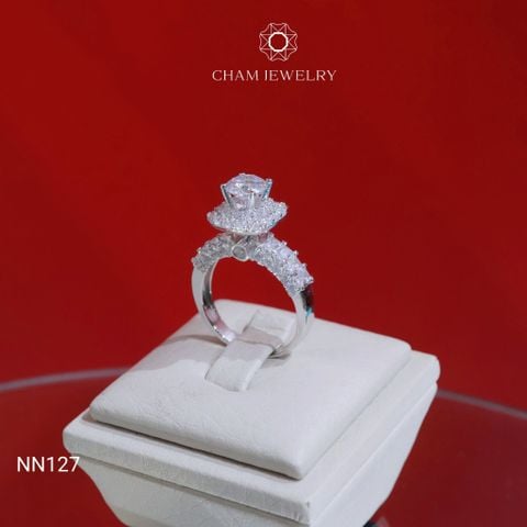 Nhẫn CHAM JEWELRY NN127, Chủ 6.0mm (Barcode TNN814).