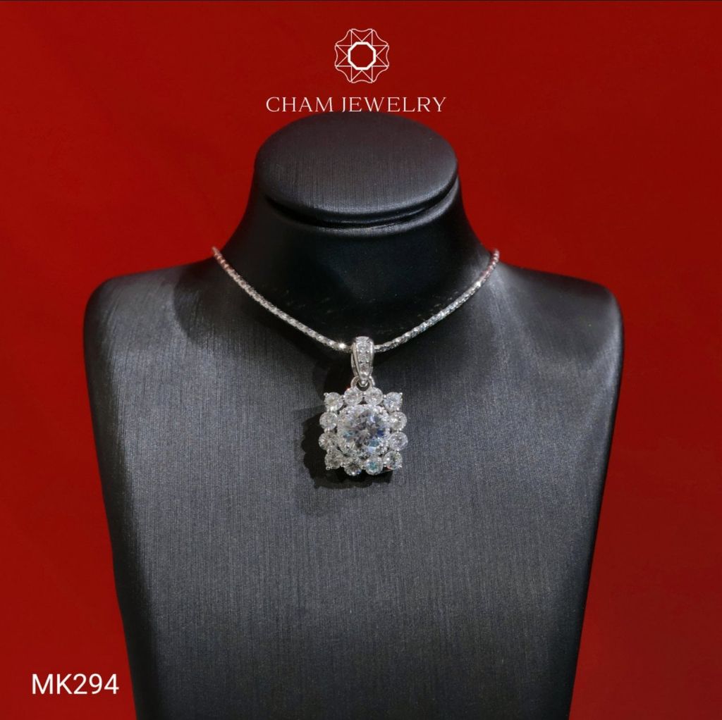 Mặt Dây Chuyền MK294 CHAM JEWELRY, Vuông Chủ 6.0mm.